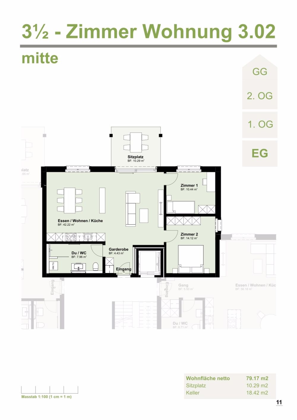 Moderne 3.5-Zimmer-Erdgeschosswohnung in Bleienbach - Bild 2