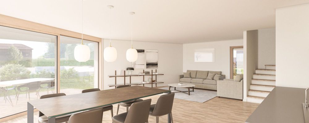 Magnifique villa contemporaine au coeur du village à proximité du lac - Villa C - séjour