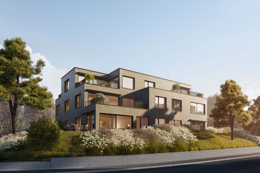 Neubauprojekt R31: Gehobenes Wohnen mit eigenem Garten - Fassadenansicht