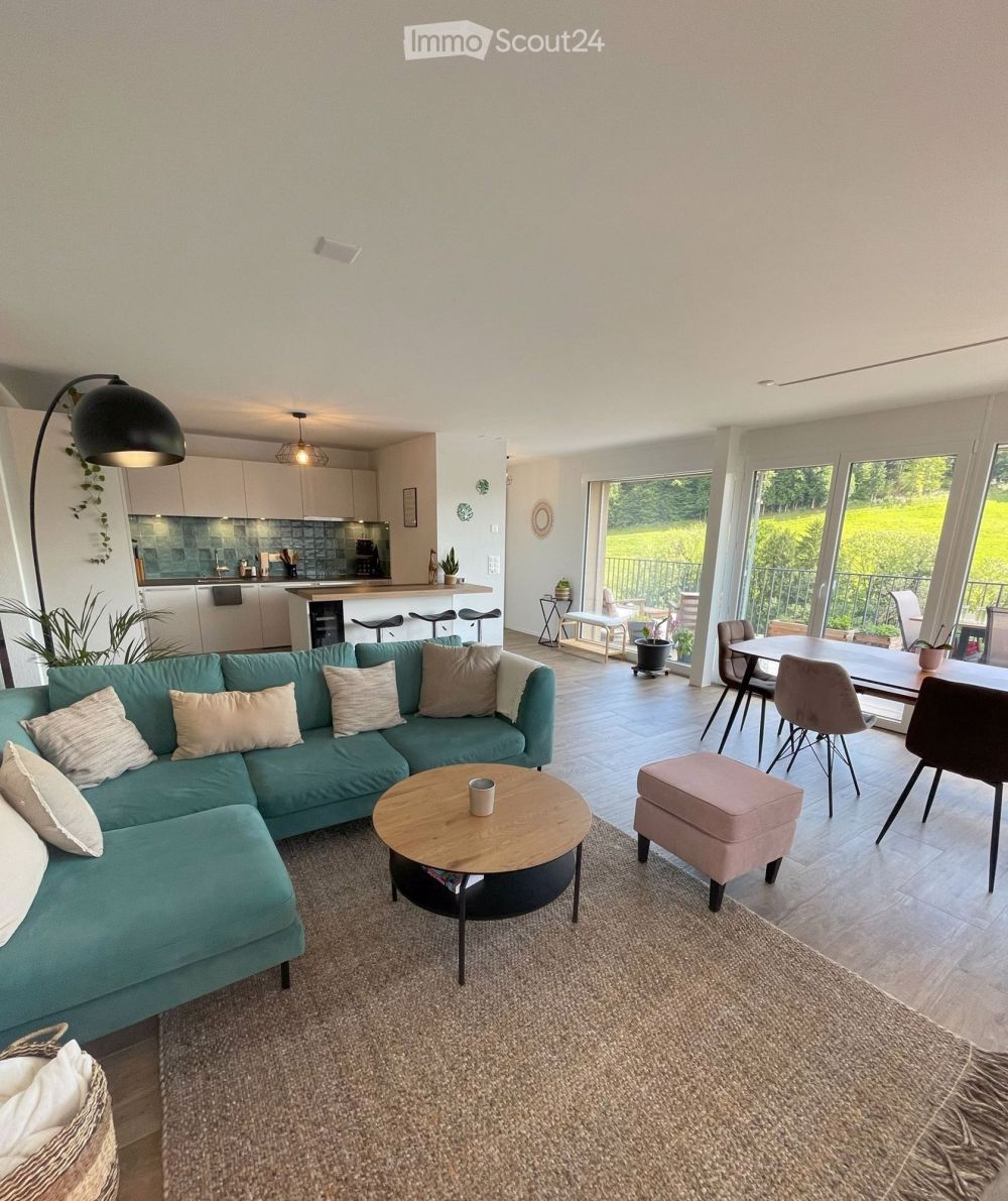 Prachtvolle 3,5-Zimmer-Neubauwohnung im Dachgeschoss mit großer Terrasse und Blick in die Natur - Bild 1