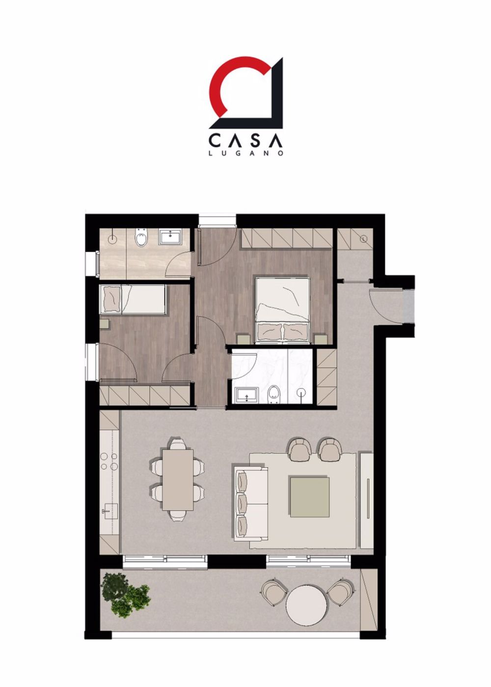 Wunderschöne neue 3,5-Zimmer-Wohnung mit überdachter Terrasse von hohem Standard - Bild 10