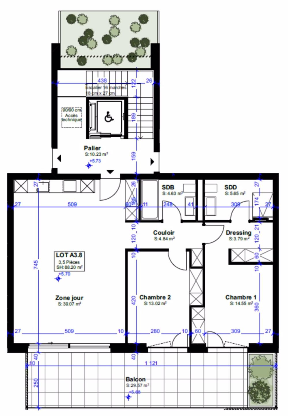 Schönes 3.5-Zimmer-Neubau mit Terrasse in Südlage im letzten Stock - Bild 2