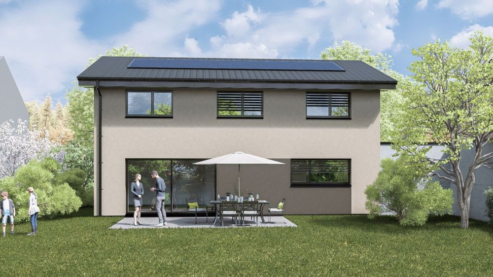 Villa neuve individuelle avec garage attenant Orientation Sud-Ouest - Image de synthèse
