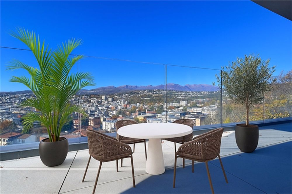 Luxus, Privatsphäre und Panorama in Viganello Einzigartiges Attikageschoss mit Privatterrasse und 4 - Bild 2