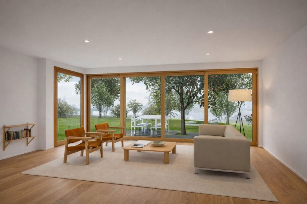 Neubau Dinkelbergstrasse, Wohnung 1 - Gartenwohnung - WHG 1 Wohnzimmer