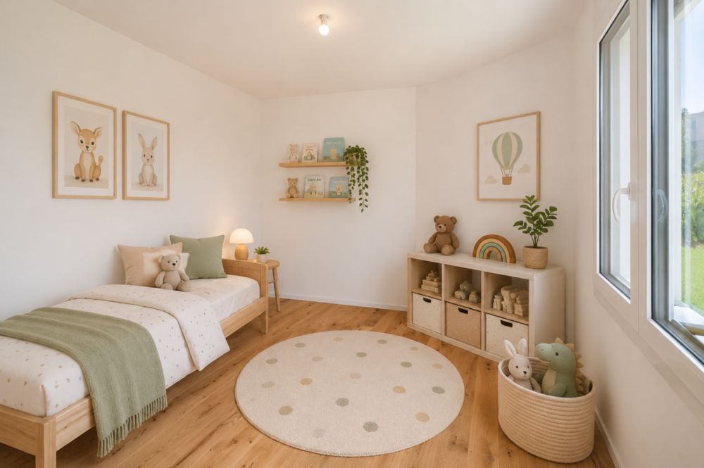 3.5 Zimmer-Wohnung mit Gartensitzplatz - Zimmer 2 Beispiel Kinderzimmer
