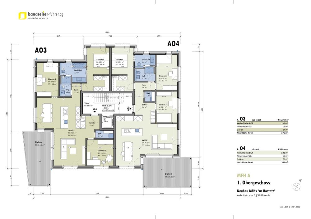 TOP ANGEBOT! ; - 3.5 Zimmer-Erdgeschosswohnung in Arch ... -  Bild 6