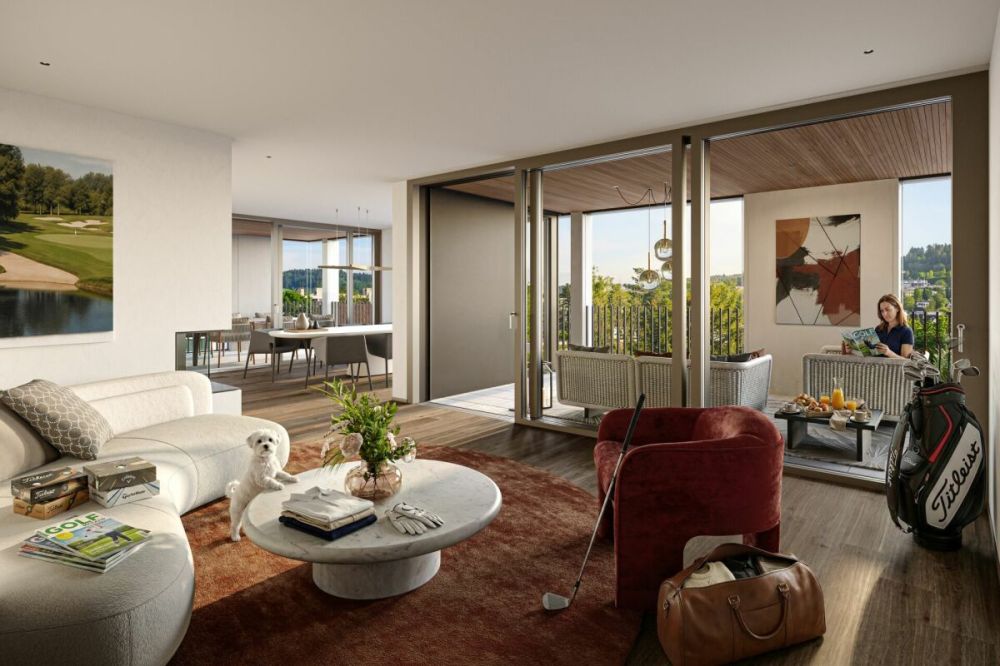 Licht und Sicht auf allen Seiten: Grosszügige 4½-Zimmer Etagenwohnung mit Atelier. -  Bild 1