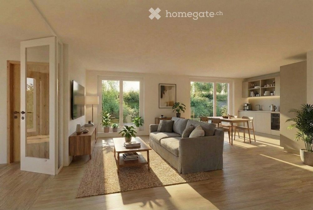 Appartement neuf 5.5 pièces avec terrasse et jardin – Le Pont - Bild 2