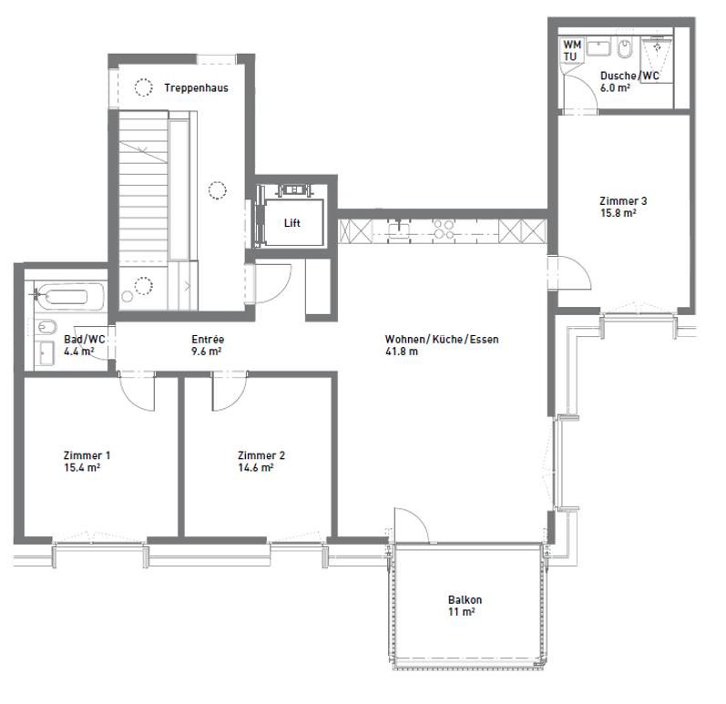 Attraktive 4.5 Zimmer-Neubauwohnung an ruhiger Lage -  Bild 9
