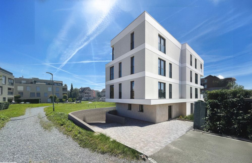 Neue 4.5-Zimmer Eigentumswohnungen - Visualisierung_Strassenseite