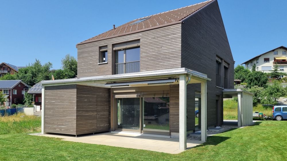 Freisehendes Einfamilienhaus - 4.5 Zimmer  -> Neubau - Süd-/West Ansicht