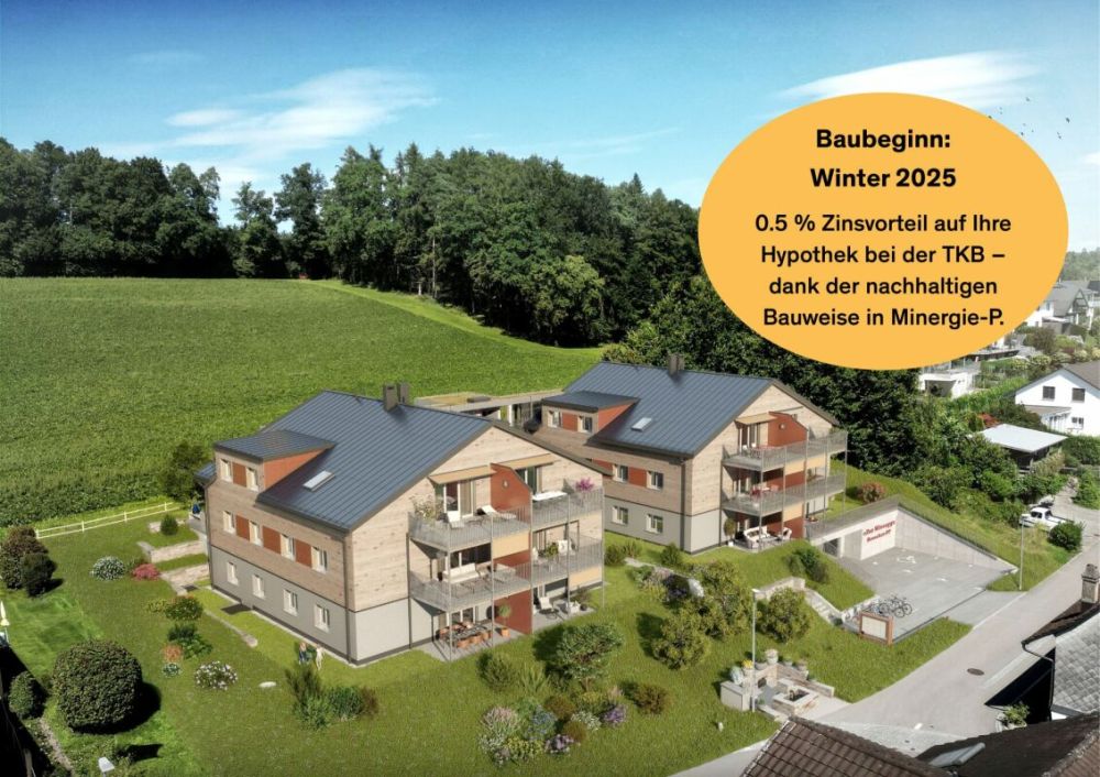 Neubauprojekt "zur Wiesegg" - Gartenwohnung in hochwertiger Holzbauweise (Minergie-P) an ruhiger, sonniger Lage - Bild 1