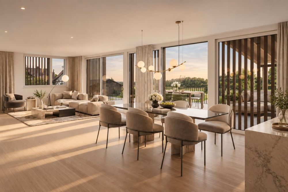 Neubauprojekt AUREUM: 4-5-Zimmer-Wohnung mit grosser Terrasse - Wohnzimmer