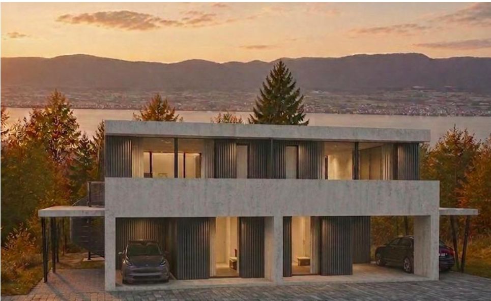 Villa mitoyenne neuve de haut standing – Châbles (FR) Vue sur le lac de Neuchâtel -  Bild 1