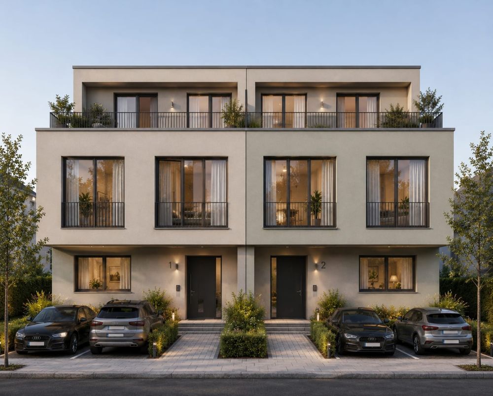 Exklusives Neubau-Doppeleinfamilienhaus in Reinach AG - modernes Wohnen mit viel Platz -  Bild 1