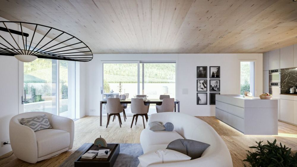 Modernes Einfamilienhaus mit persönlicher Gestaltungsfreiheit - Wohnen, Essen, Kochen