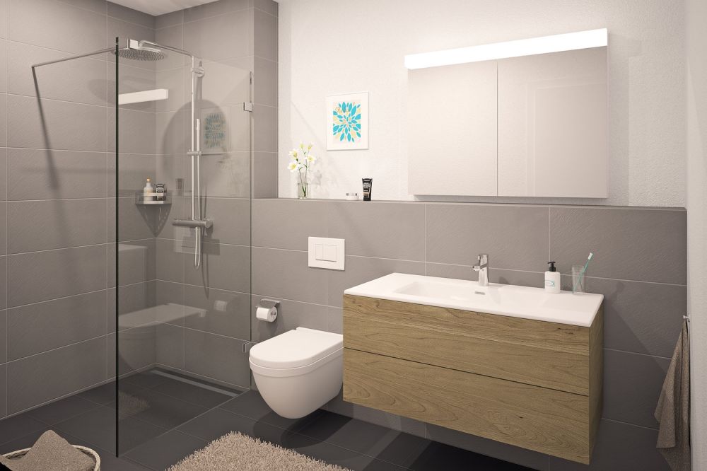 Wohnkomfort und Lebensqualität - «DUO» Döttingen - Visualisierung Bad