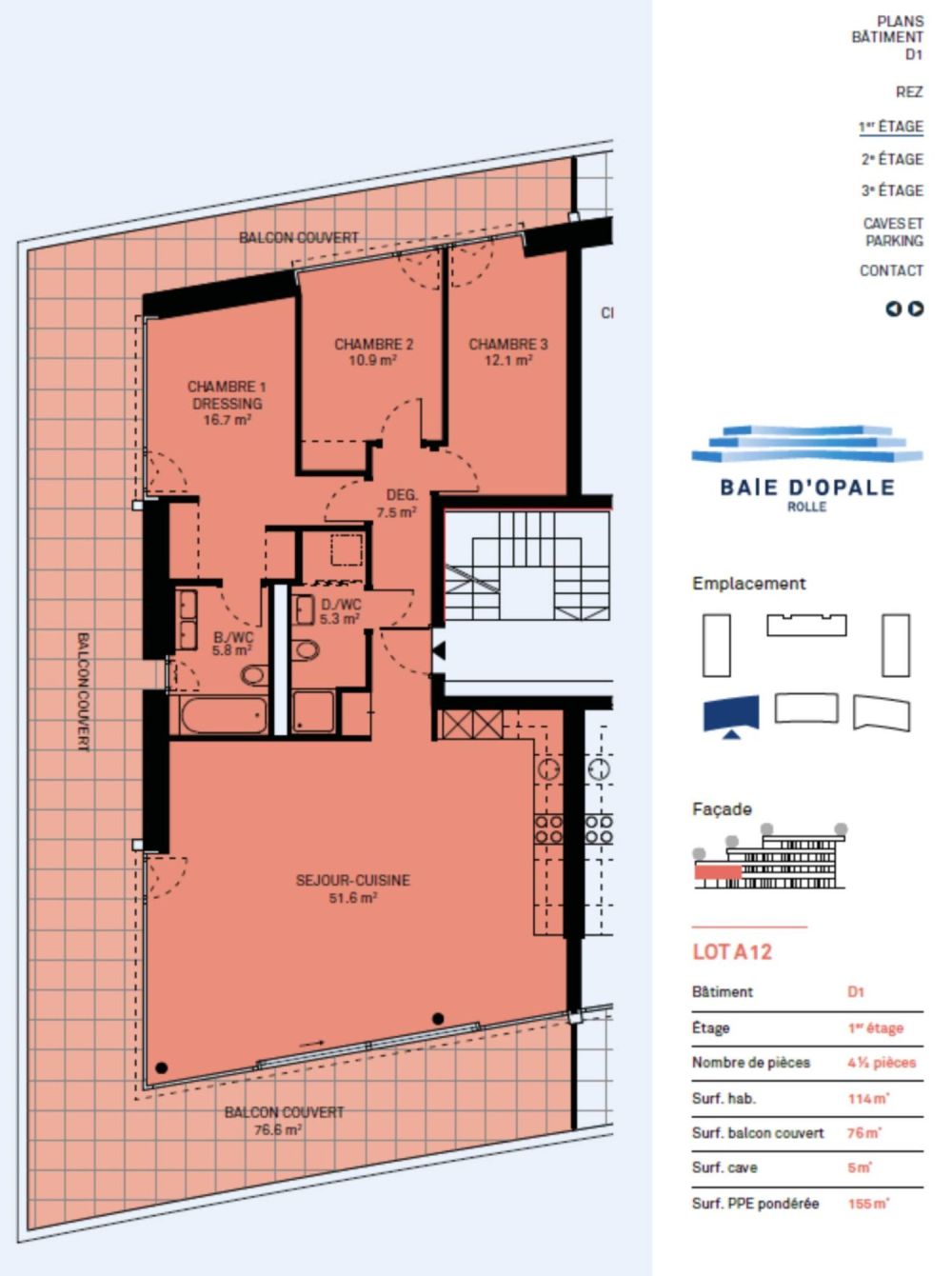 Neue Luxuswohnung - 4,5 Zimmer Eckwohnung mit 76m² Balkon - Seeblick -  Bild 7