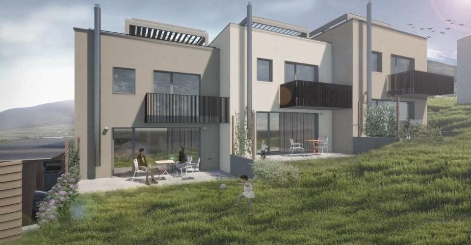 Villa mitoyenne sur les côteaux avec magnifique terrasse - Maison jumelée 4.5 pièces - image - 1