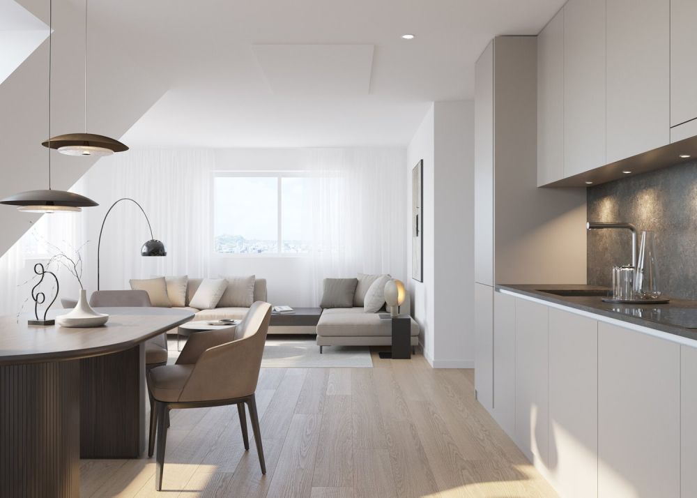 Exklusive Rooftop-Dachwohnung mit privater Terrasse und 360-Panoramab - Esszimmer