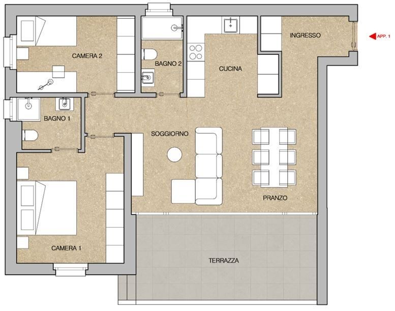 Neue 3.5-Zimmer-Wohnung mit Garten in Giubiasco -  Bild 8
