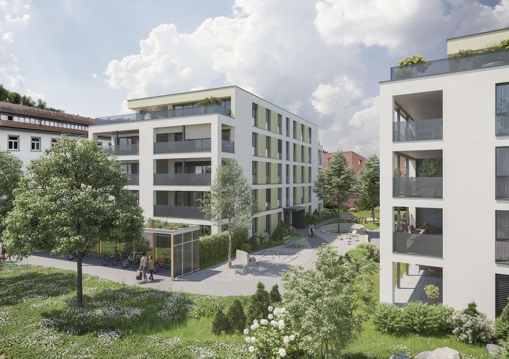 Weitsicht ins Grüne über den Dächern von Zofingen - Aussenansicht