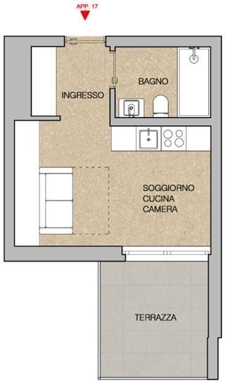 Neue Einzimmerwohnung in Giubiasco -  Bild 4