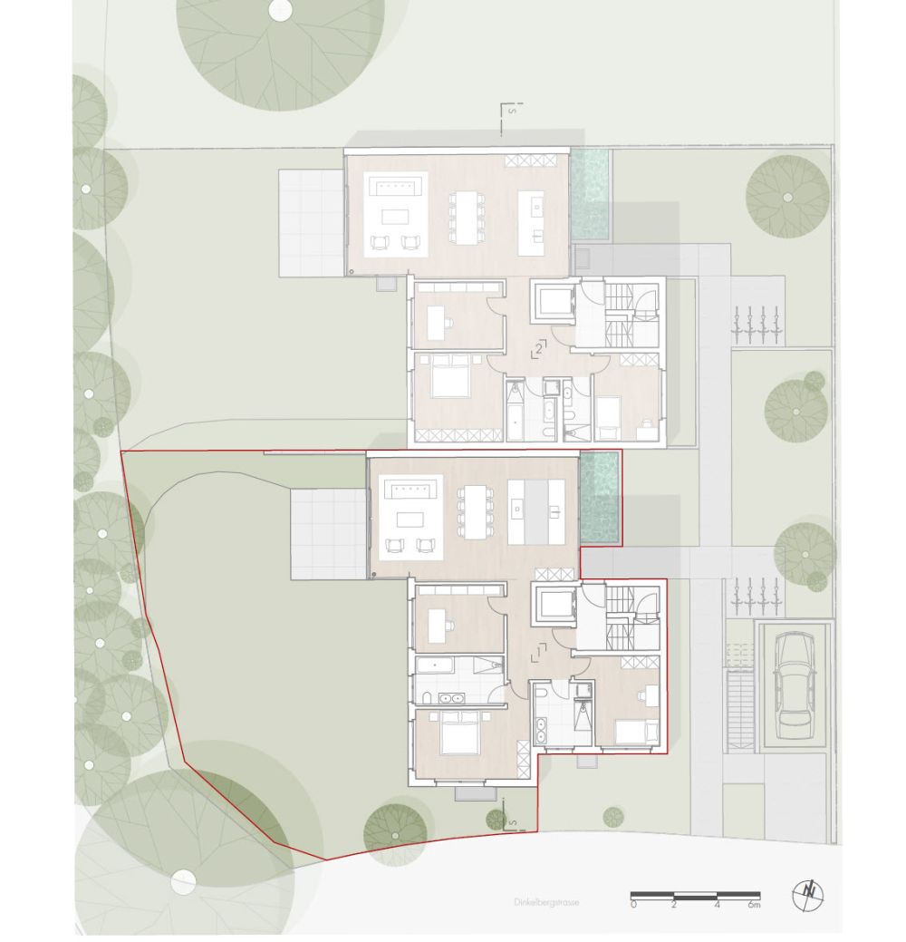 Neubau Dinkelbergstrasse, Wohnung 1 - Gartenwohnung - Grundriss
