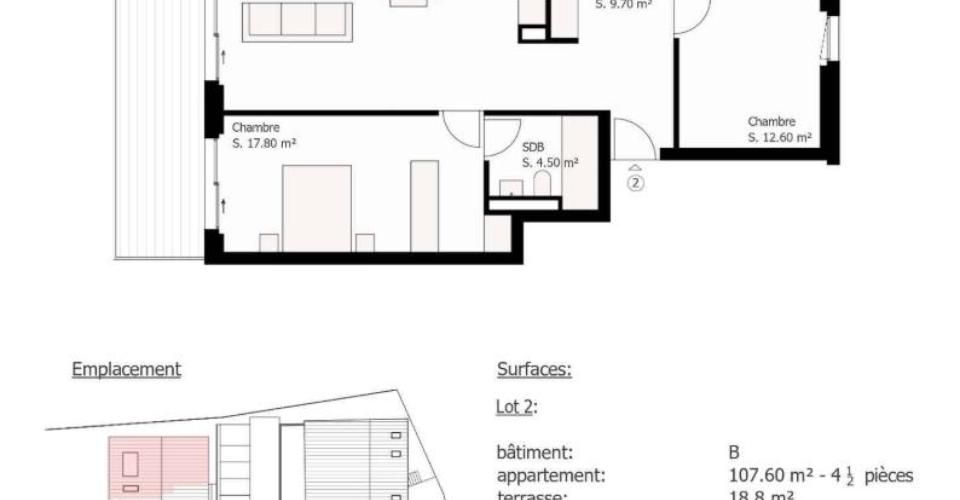 Appartement de 4.5 pièces avec terrasse et grand jardin - Appartement 4.5 pièces - image - 8