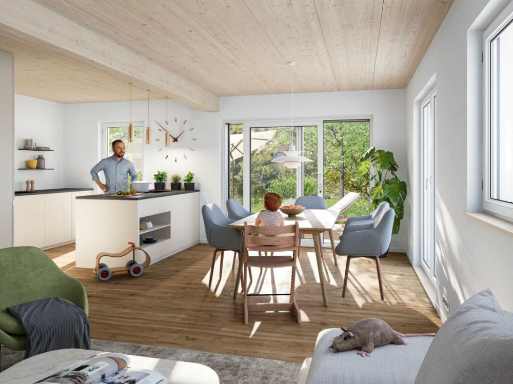 Neubau: 5½-Zimmer-Reiheneckhaus in ökologischer Holzbauweise -  Bild 2