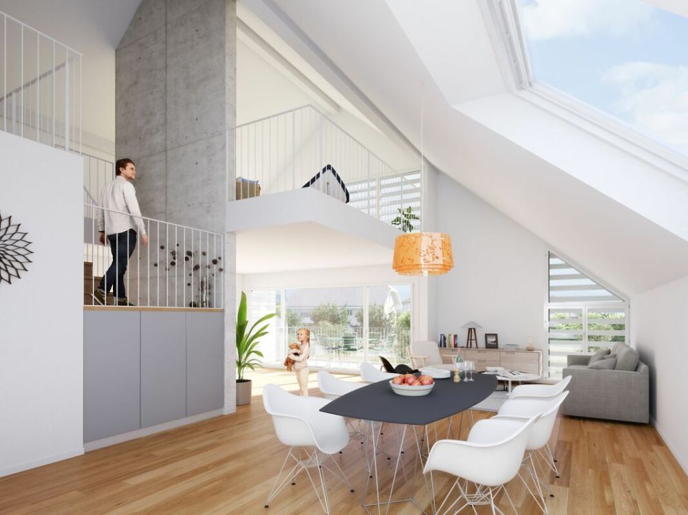 Wohnen und Arbeiten unter einem Dach in einer traumhaften 3.5- Zi- Dachwohnung mit Galerie -  Bild 2