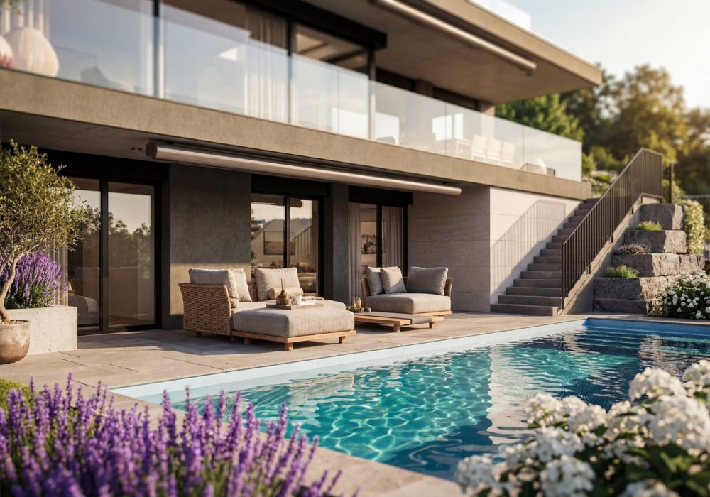 AQUA: Exklusives Einfamilienhaus mit Pool - Walde Immobilien AG