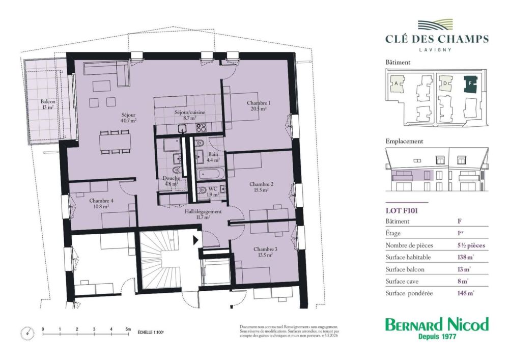 Wohnung mit 5.5 Zimmern und Balkon -  Bild 9