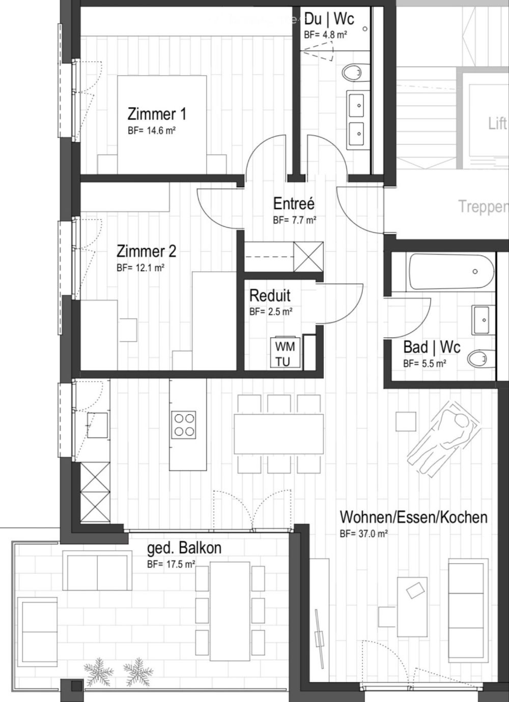 3.5 Zi Neubauwohnung mit Aussicht - Turbenthal -  Bild 5