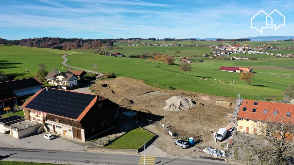 Appartement de 4.5 pièces dans les combles (bâtiment 4 - lot 9) - Vue aérienne