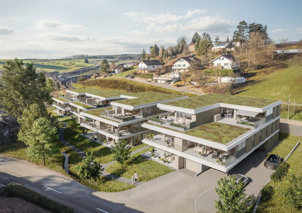 Moderne Terrassenwohnung mit 20.1 m² Sitzplatz im idyllischen Zeihen -  Bild 1