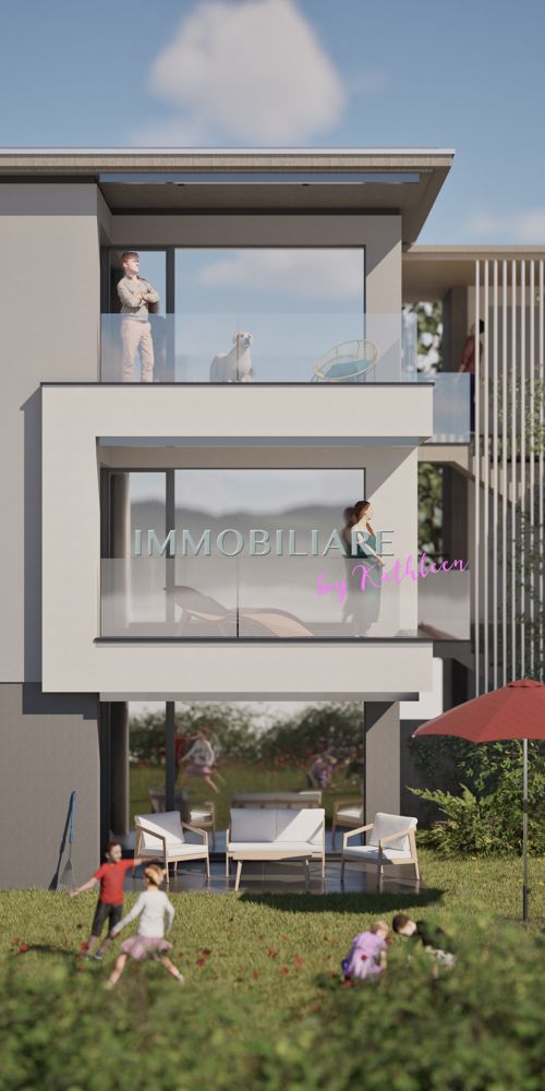 Modernes Neubau-Penthouse mit Seesicht in Piazzogna, ruhig, zentral - Rendering
