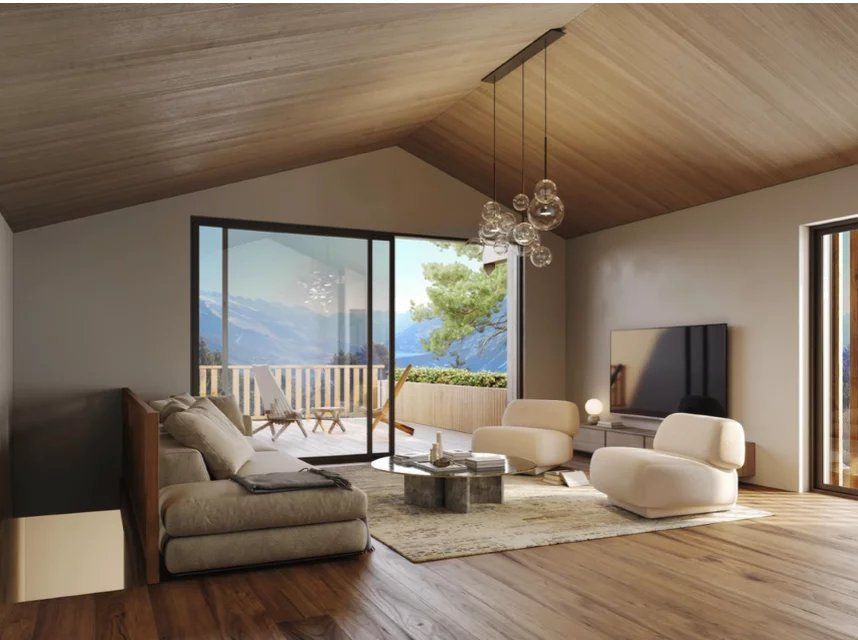 Chalet mitoyen de standing de 5.5 pièces avec vue panoramique et jardin -  Bild 4