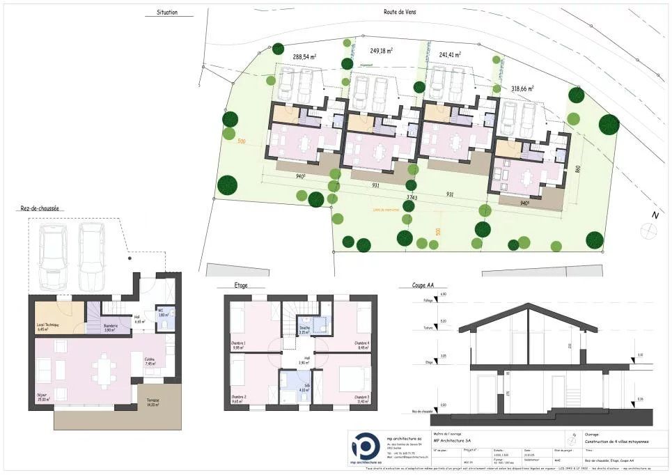NOUVELLE PROMOTION, Villas modernes, 4.5 pièces et 5.5 pièces, Terrasse, jardin et 2 place couvertes 1 extérieur à Conthey - Bild 2