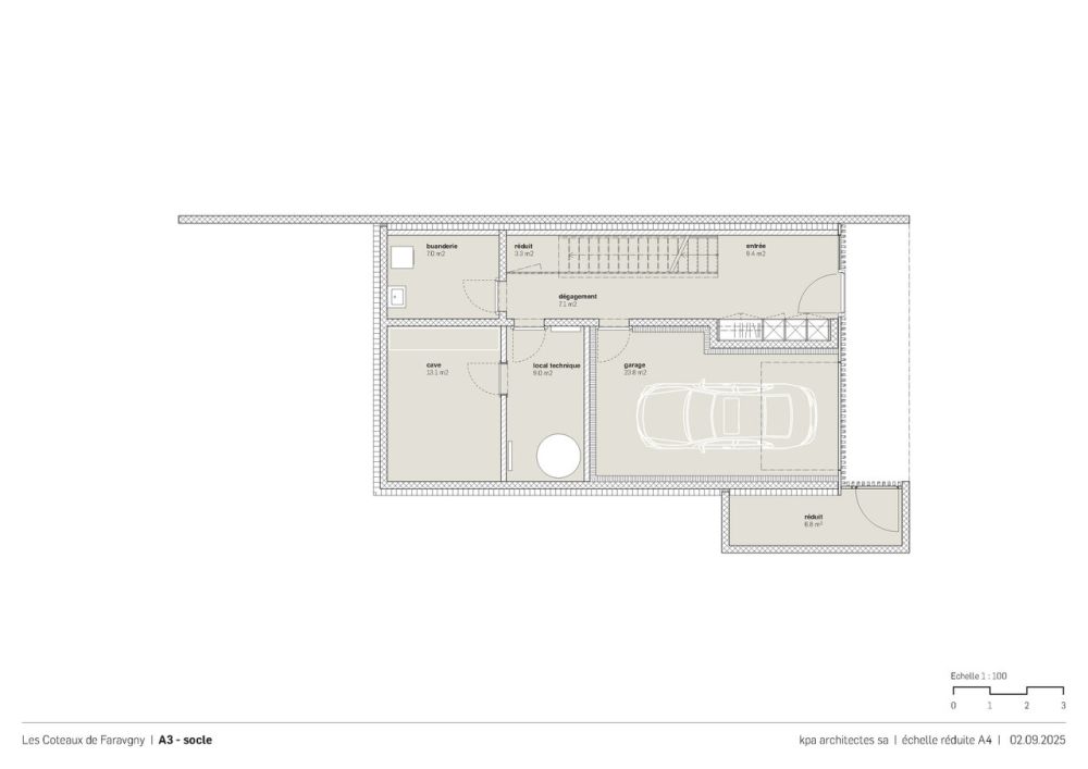 3 villas individuelles de 5.5 pièces - Plan du sous-sol