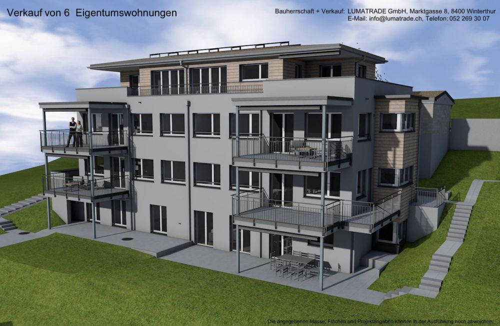Moderne 3.5-Zimmer-Neubau-Wohnung mit Balkon und Garage in Illnau-Effretikon -  Bild 1