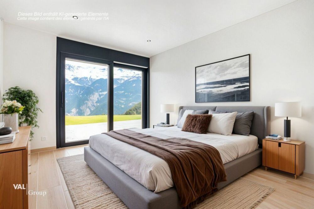 Architecture moderne et vue imprenable sur les Alpes valaisannes - Bild 8