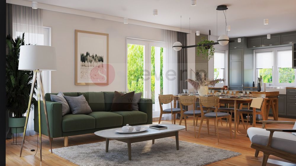 NEUBAU UNWEIT VON RAFZ-FAMILIENHEIM AUF 210M2, 7.5 ZI DEFH INKL. TGPP - WOHNZIMMER