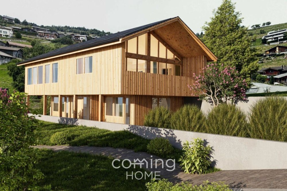 Cheminée, Bergblick und Gestaltungsfreiheit - kompaktes Neubauhaus in sonnigem Bürchen -  Bild 2
