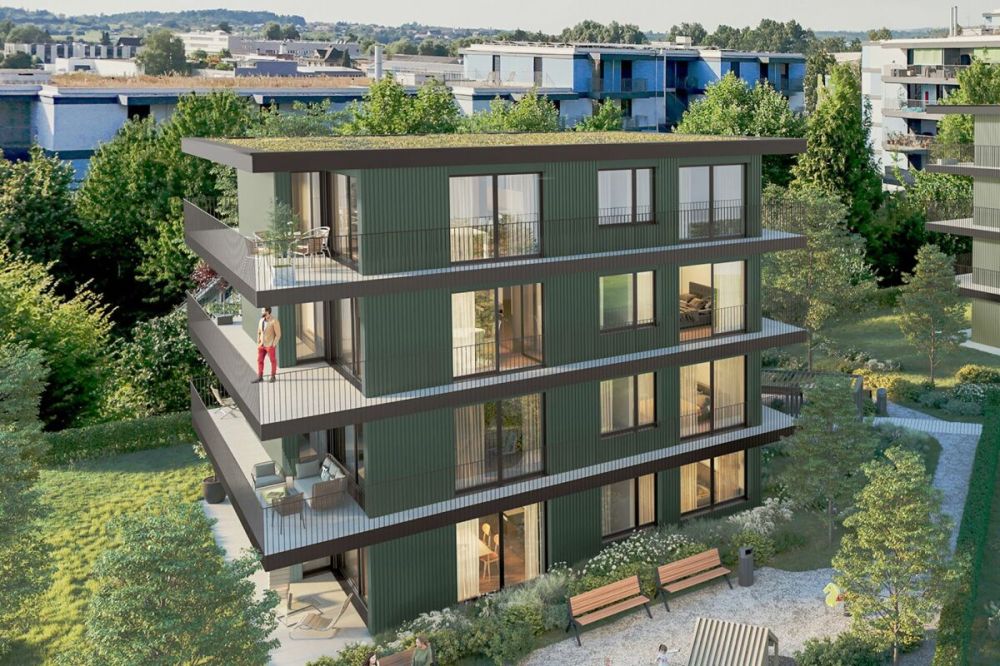 Quadro-Vista Wetzikon 4.5 Zimmerwohnung B2 - Rendering Haus B