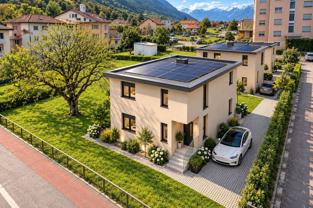 PROSSIMA REALIZZAZIONE – ELEGANTE VILLETTA BIFAMILIARE CON GIARDINO PRIVATO E POSTI AUTO -  Bild 1