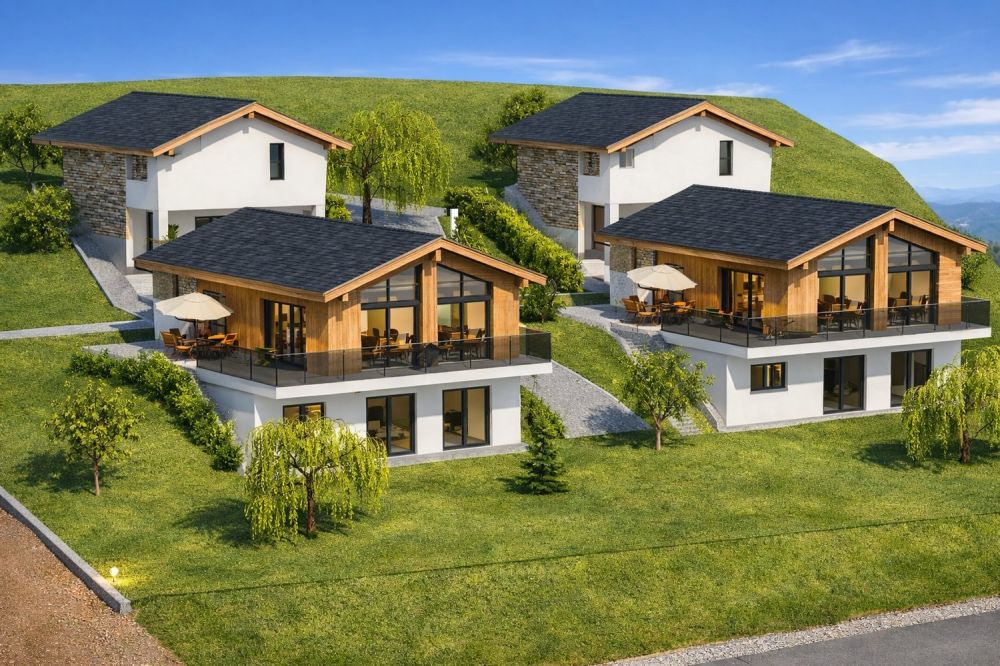 2113 Boveresse/NE En cours de construction 2 villas familiales avec garage double -  Bild 1