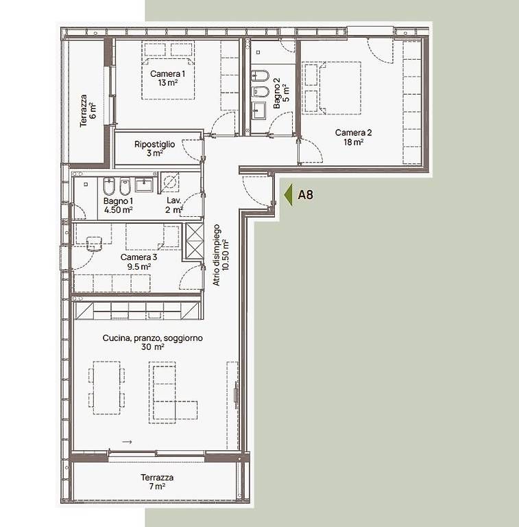 Residenza LEAA, ultimo 4,5 locali a Cama, nuova costruzione! -  Bild 9