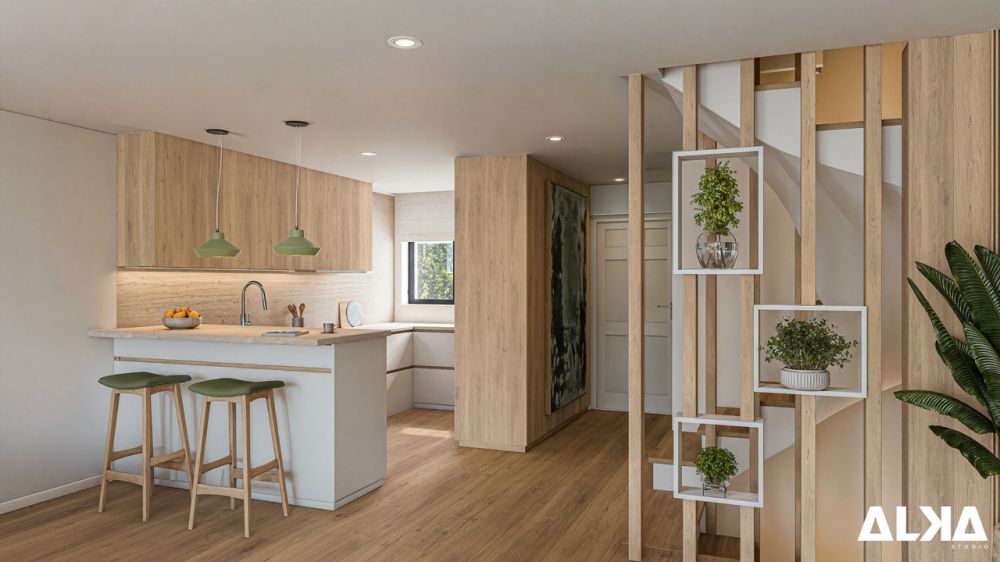 Projet neuf - Villa 4 de 4 chambres avec terrasse et jardin privatif - Image virtuelle, les finitions sont au choix des preneurs selon les budgets alloués